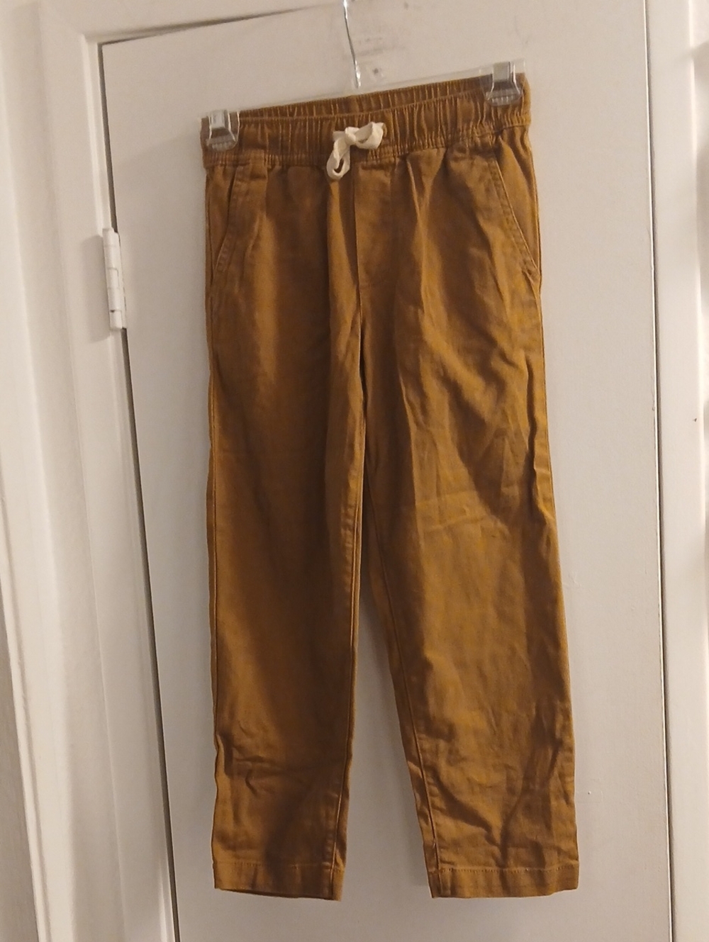 Wonfer Natio. Kids Drawstring Chino Pants in Mustard Small 6 -7